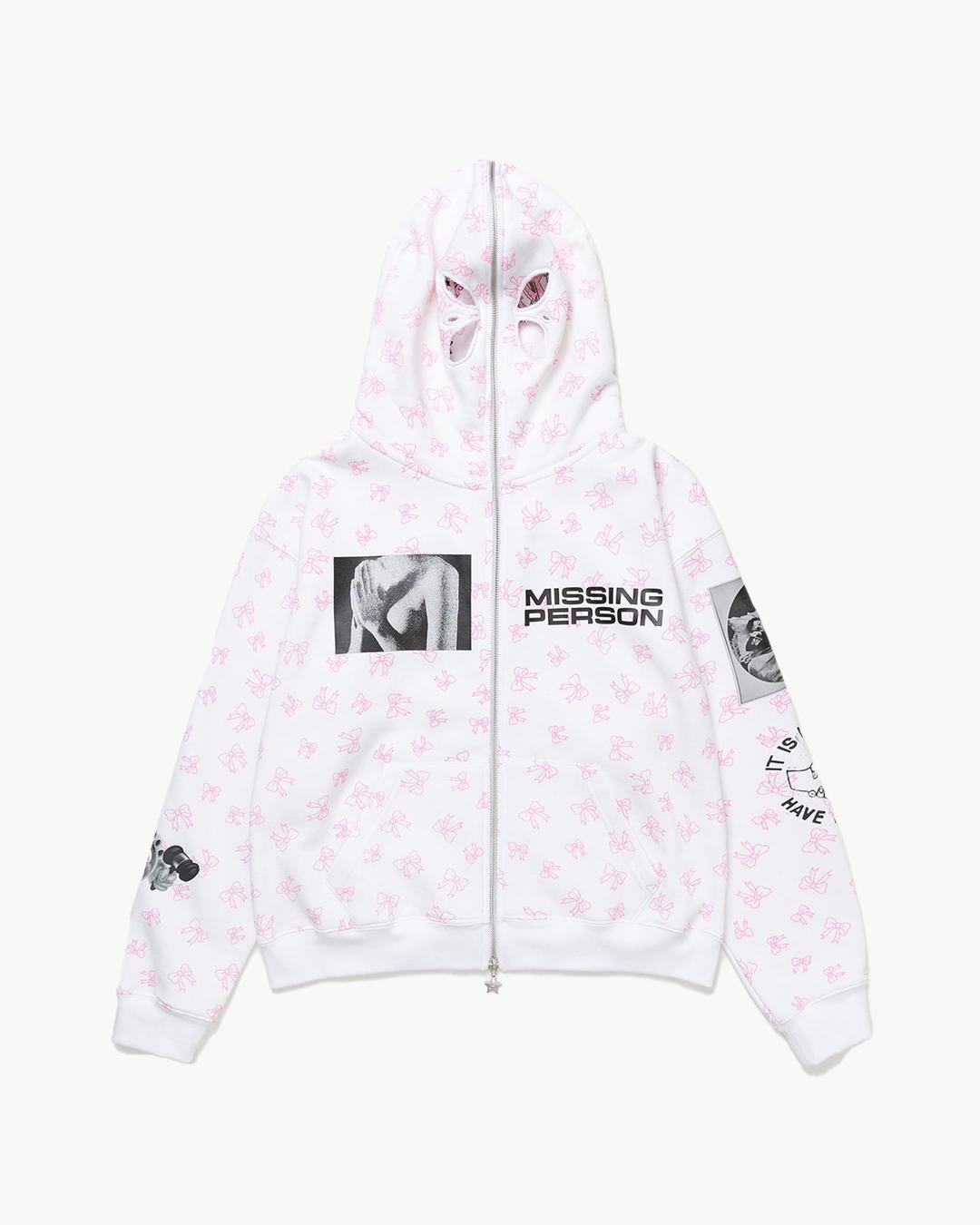 MISSING PERSONBUTTERFLY HOODIE (WHITE W. BOWS)
