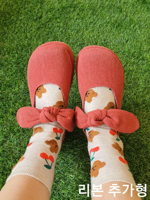 옥스퍼드 메리제인 운동화 (체리레드)