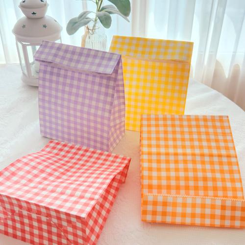 체크 종이봉투 (5장)