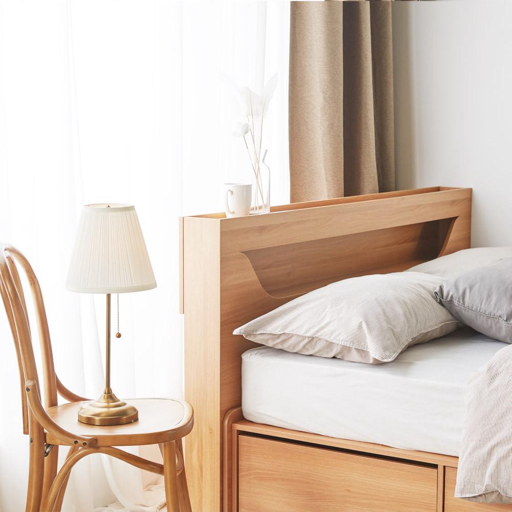 파로마 티파니 포마드 외 LED 올인원 멀티수납 빅서랍 책상형침대