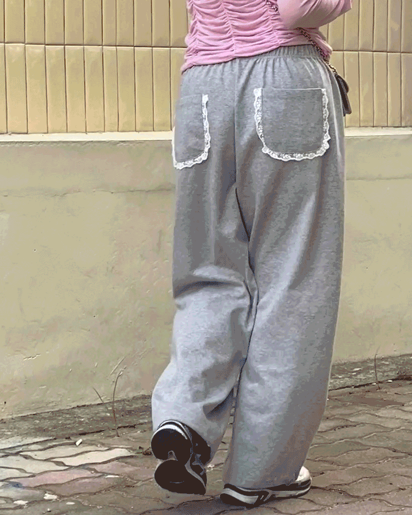 레이스 스트링 트레이닝팬츠