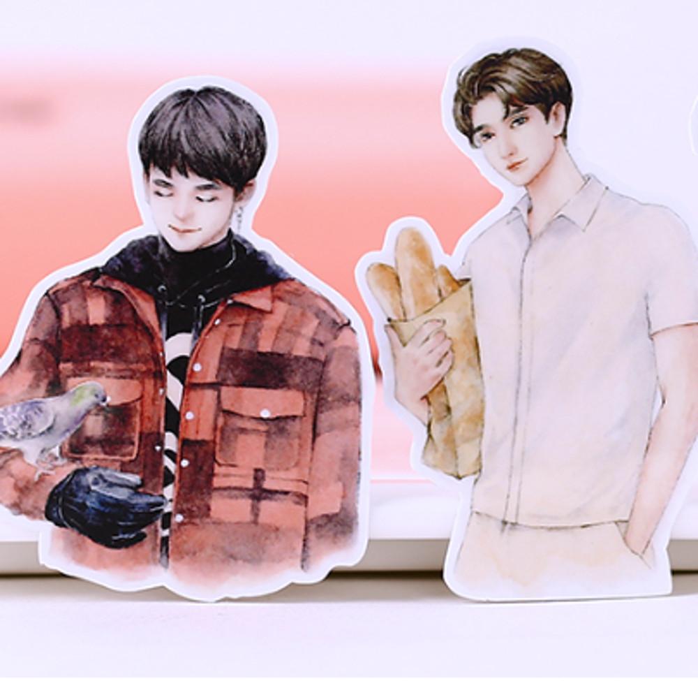 19장)빈티지 다꾸 현대 소년 일상 스티커