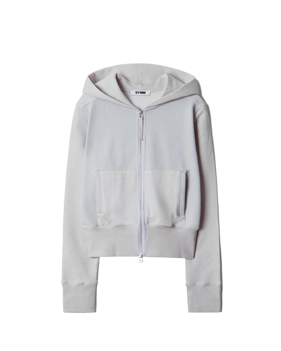 W Paneled Zip Hoodie (Light Grey)
