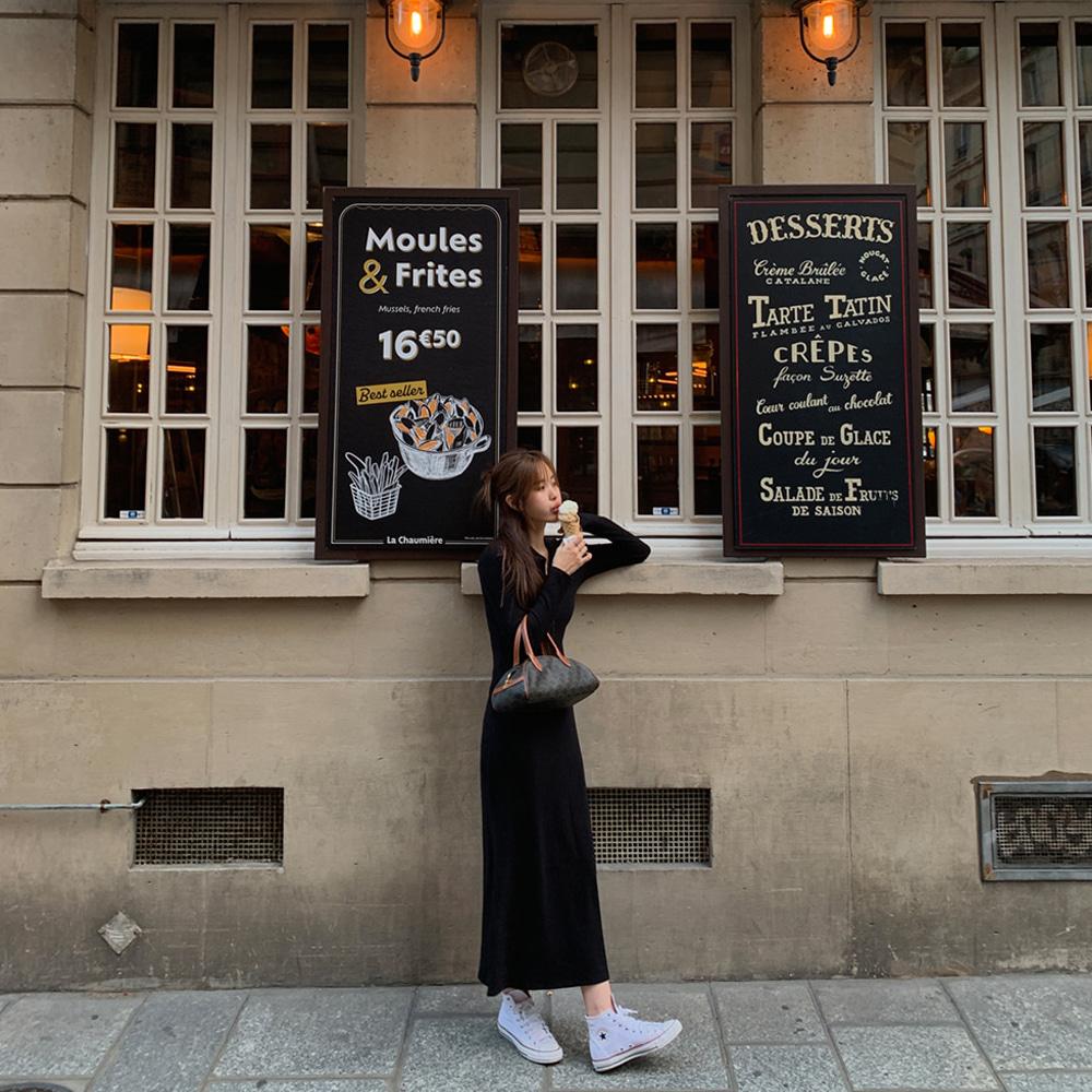 [made prostj] 가든 카라 골지 원피스 (2types)