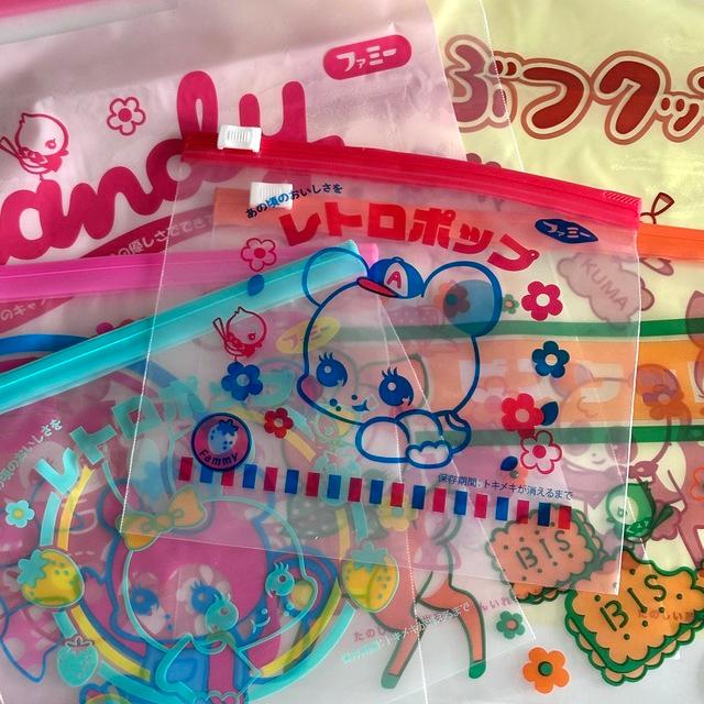 일본 고전 레트로 지퍼백 set