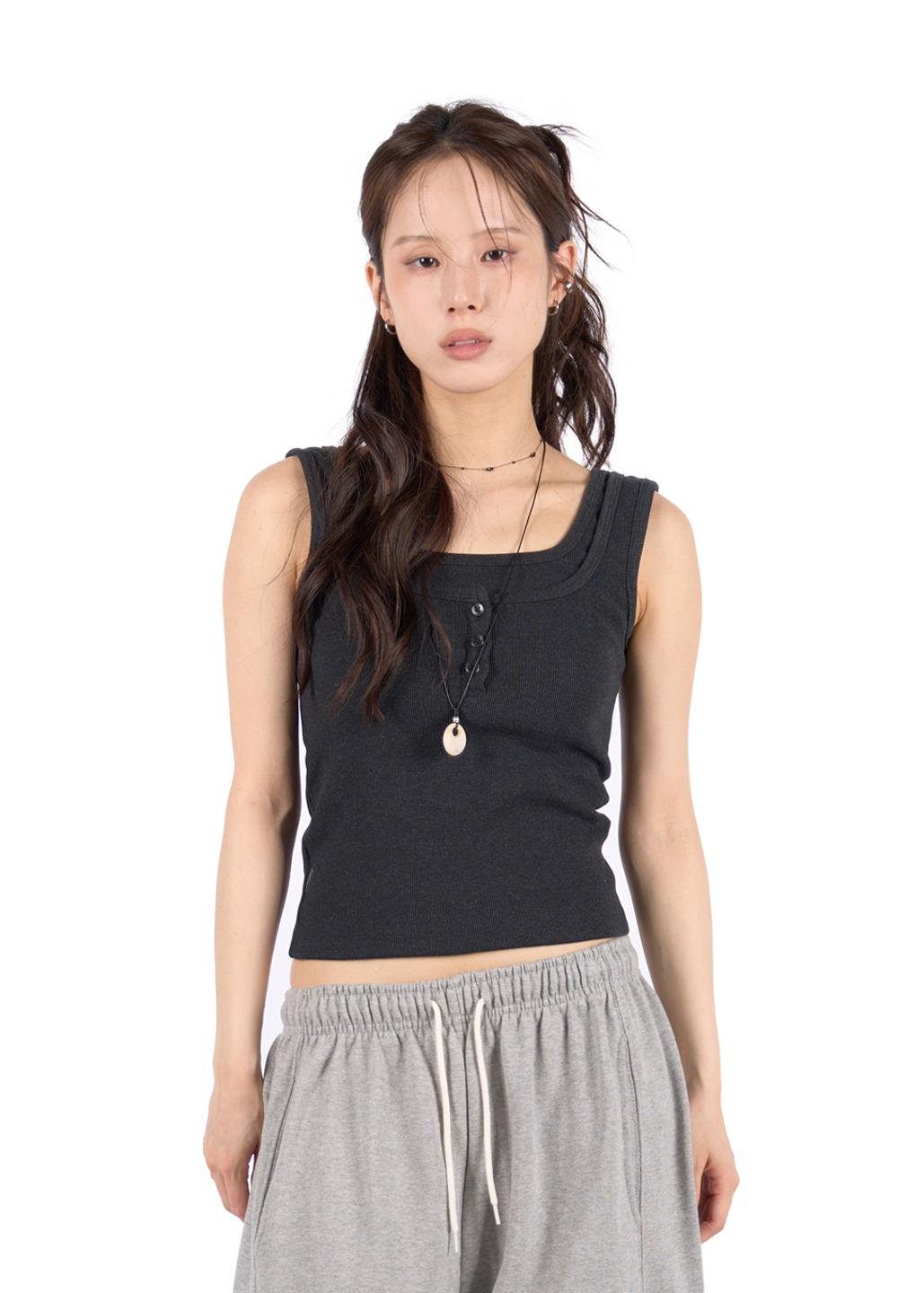 릿킴 DOUBLE SQUARE SLEEVELESS
