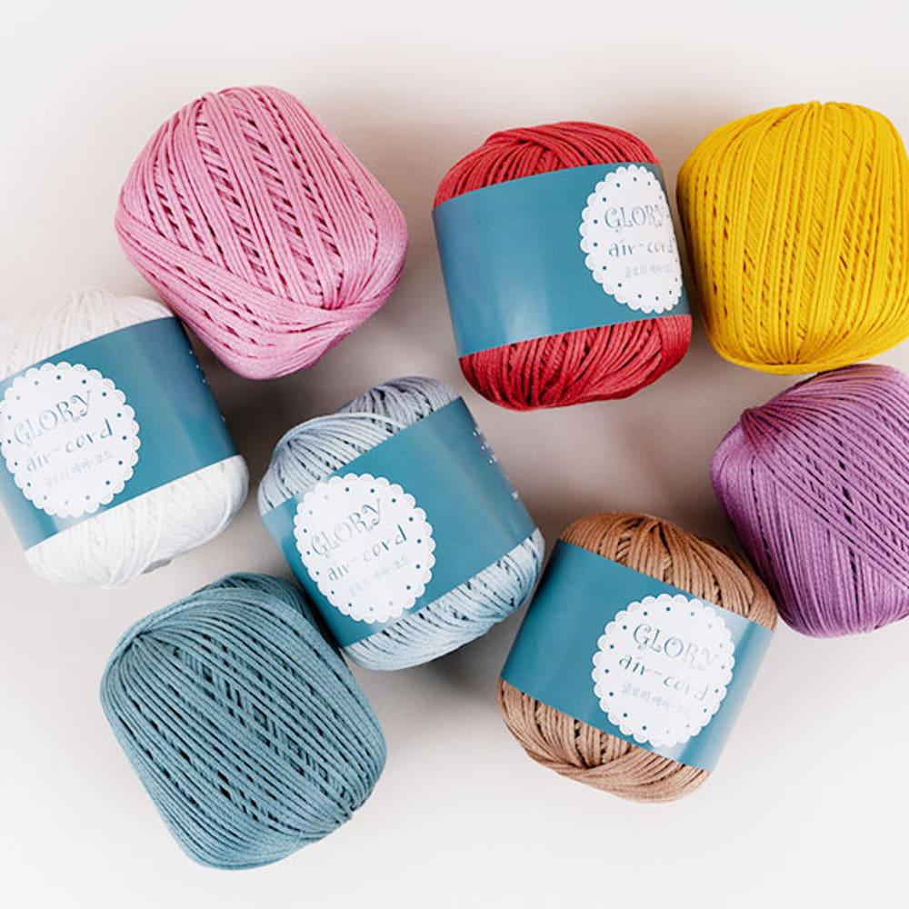 글로리에어코드(10+1) 뜨개실 코바늘실 가방뜨기 린넨 코튼 면사 면실