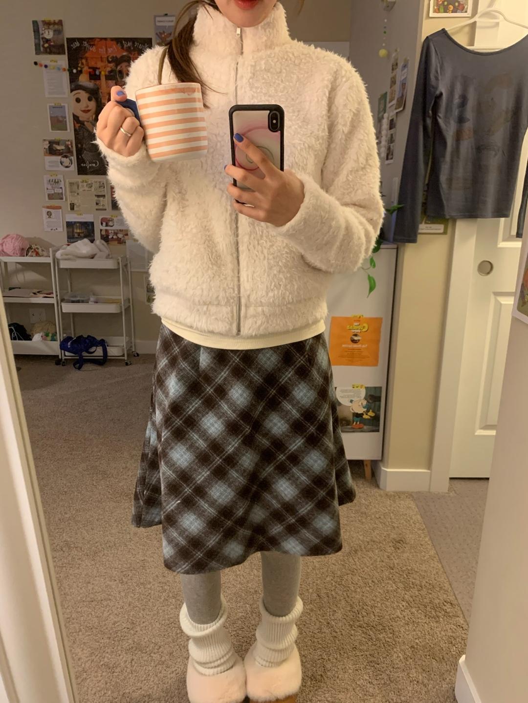 보우아카이브 tina flannel skirt