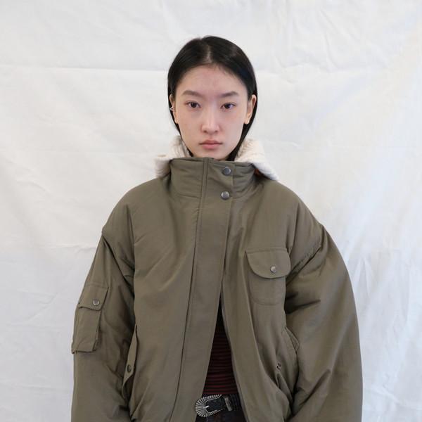 Cargo High-Neck Jumper (Khaki)