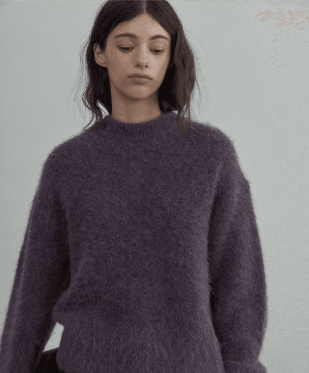 샐리 알파카 라운드 니트