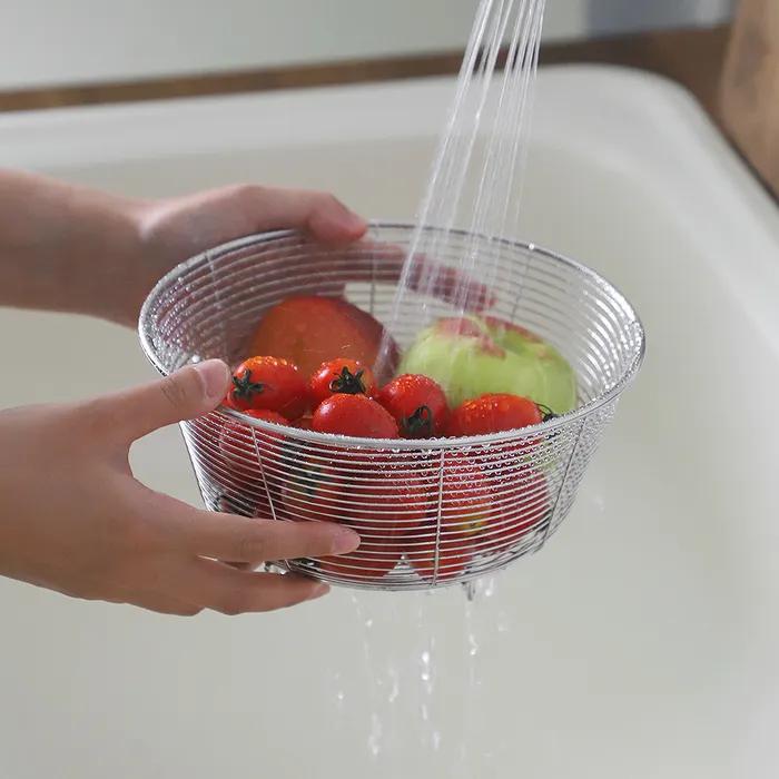 스텐 심플 라인 채반 2size