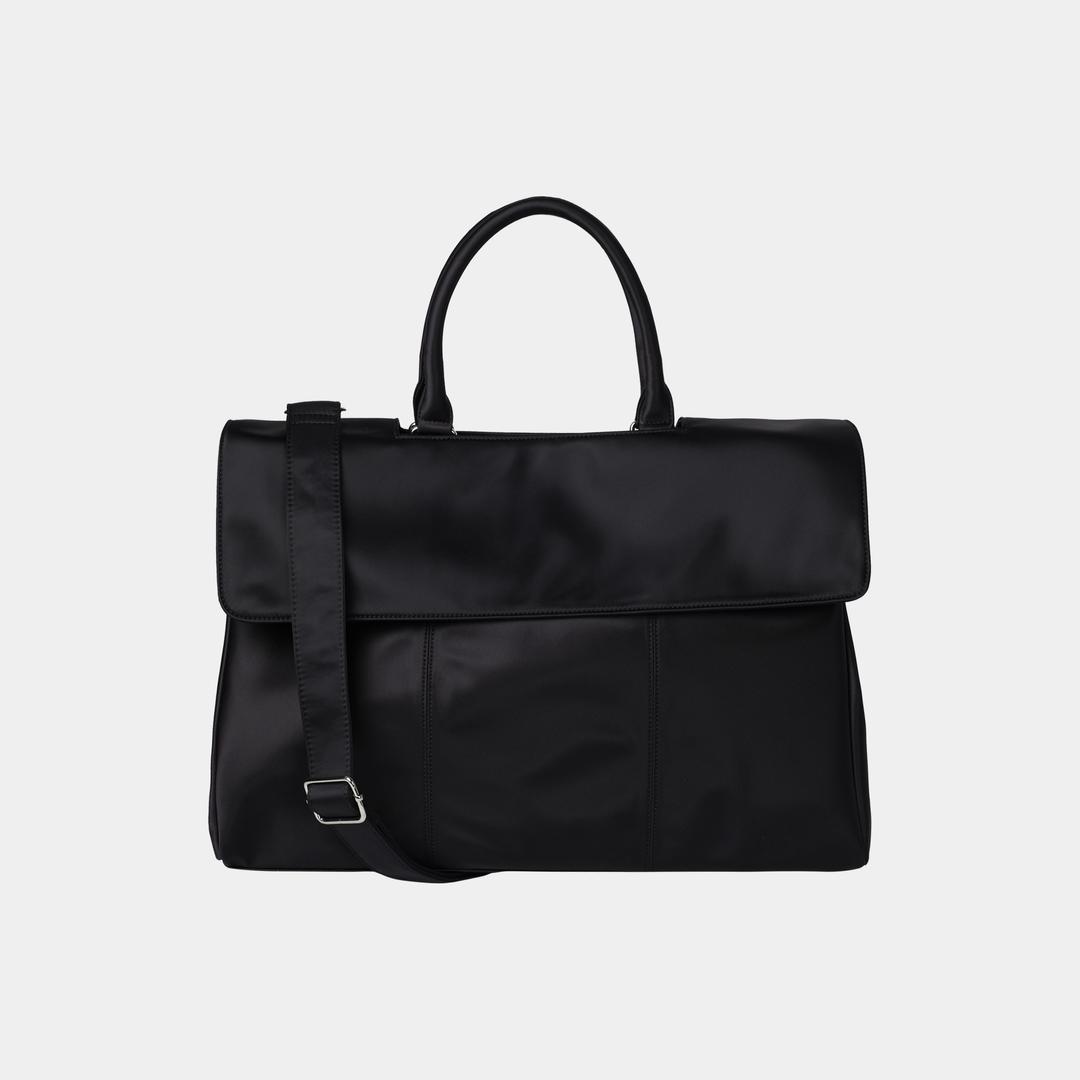 나일론 빅 크로스 토트 백 - 블랙