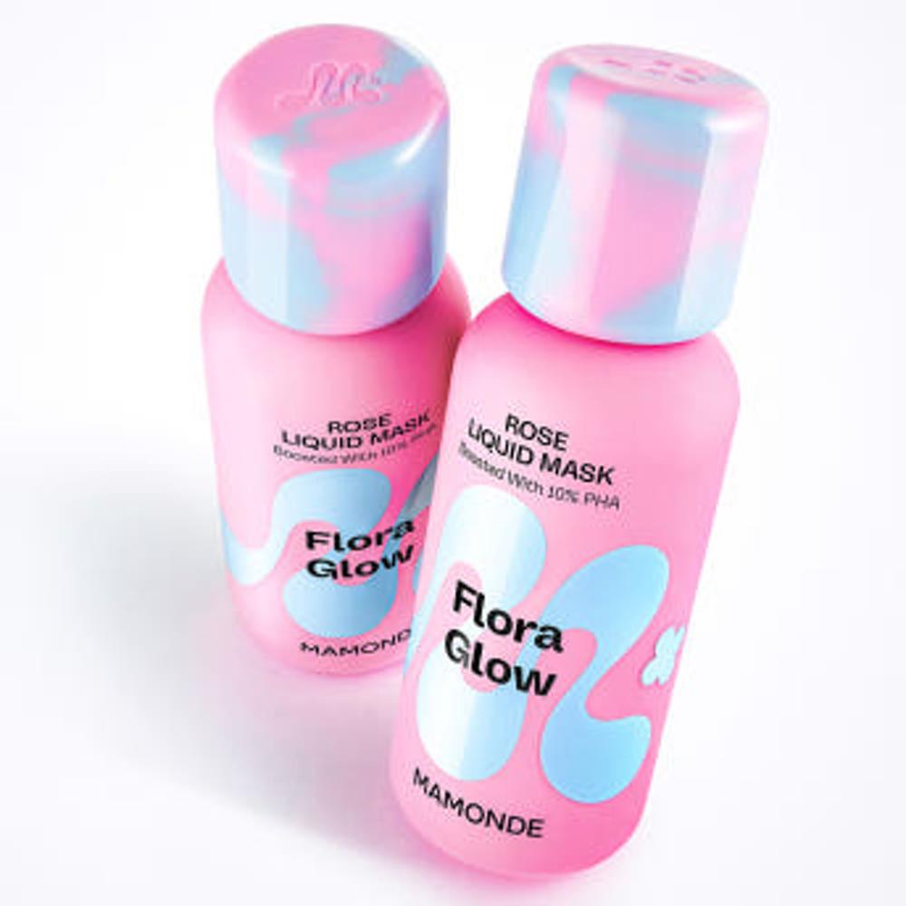 [본사직영] 마몽드 플로라 글로우 로즈리퀴드 마스크 80ml x 2개 /PHA결광부스터 아이돌화잘먹