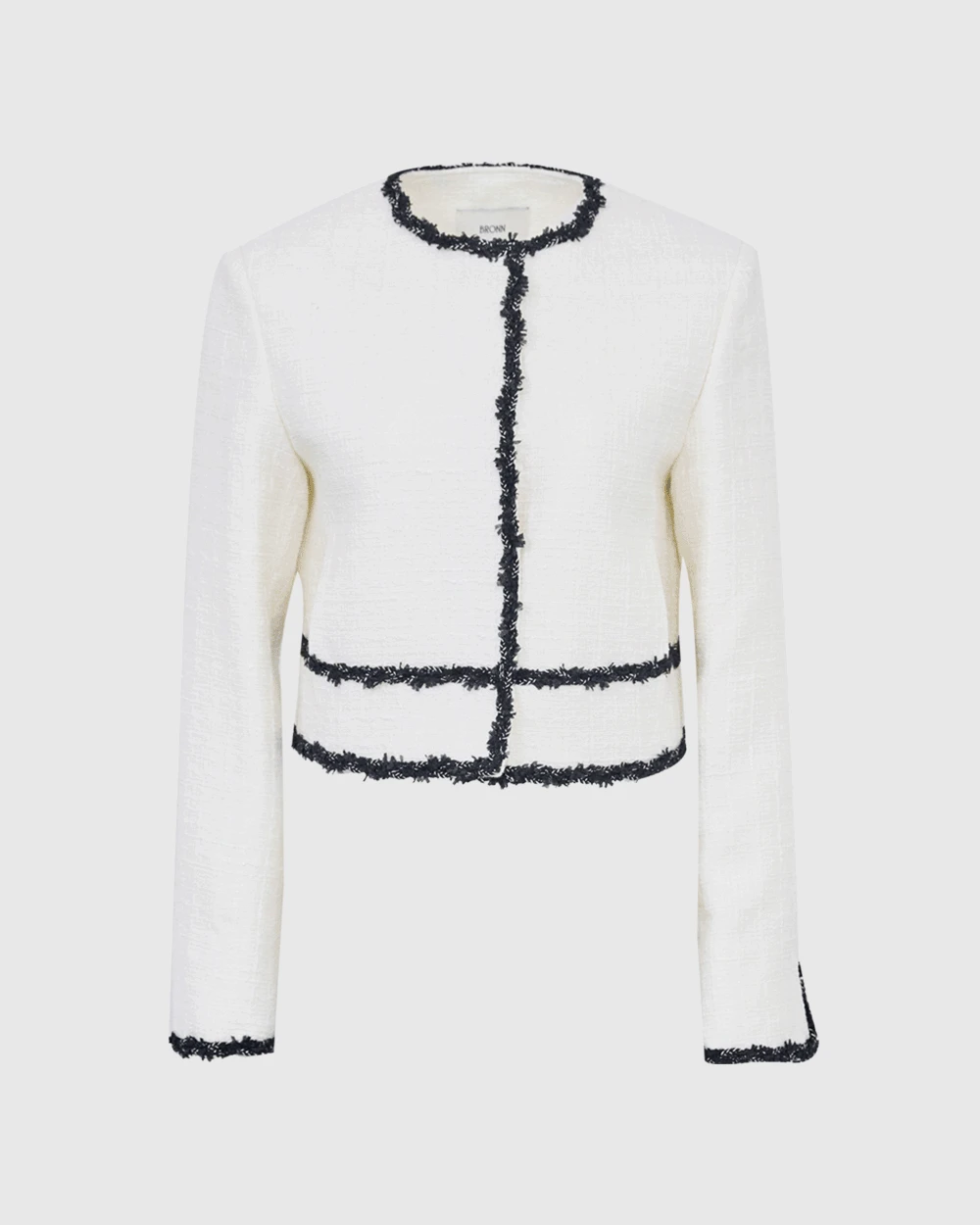 26SS B TWEED ROUND JACKET