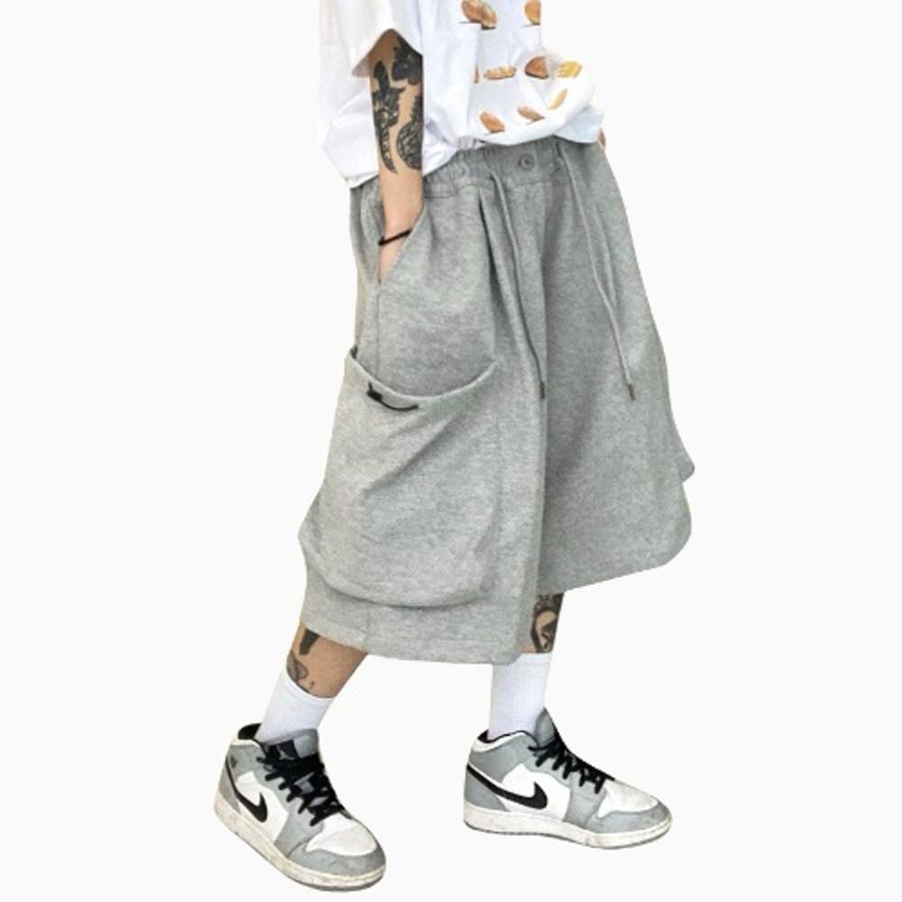 와이드 스트링 빅포켓 합포 반바지