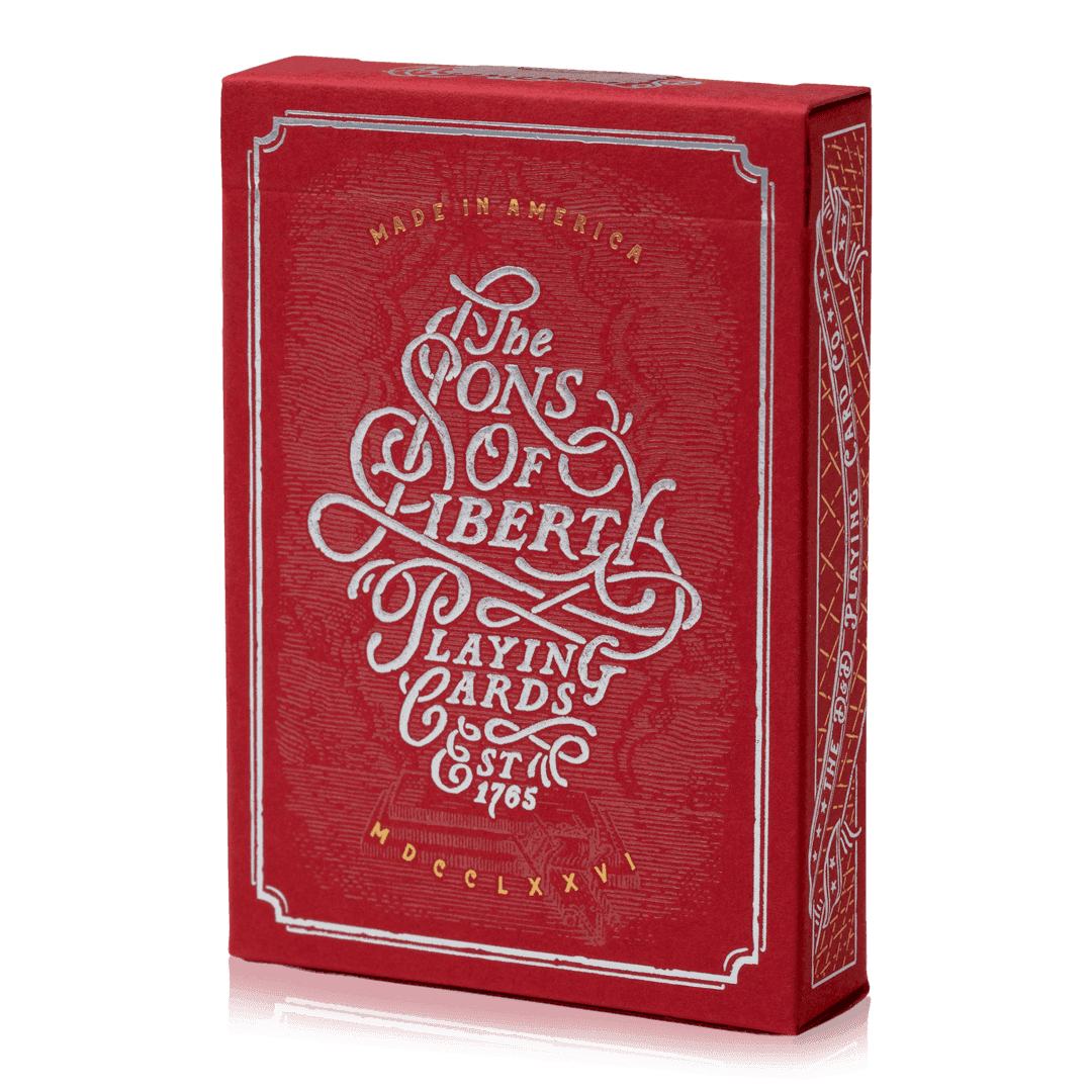 Sons of Liberty Playing Cards - Patriot Red