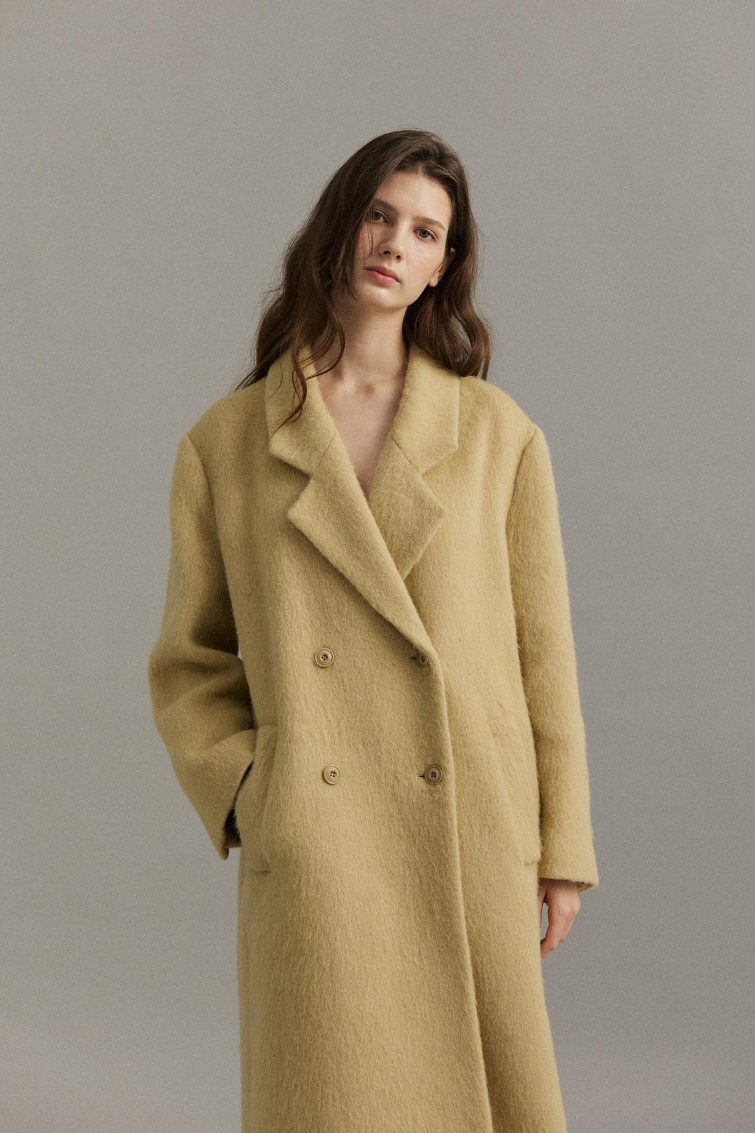 [4th reorder] Amelie alpaca coat (butter) | Edynne
