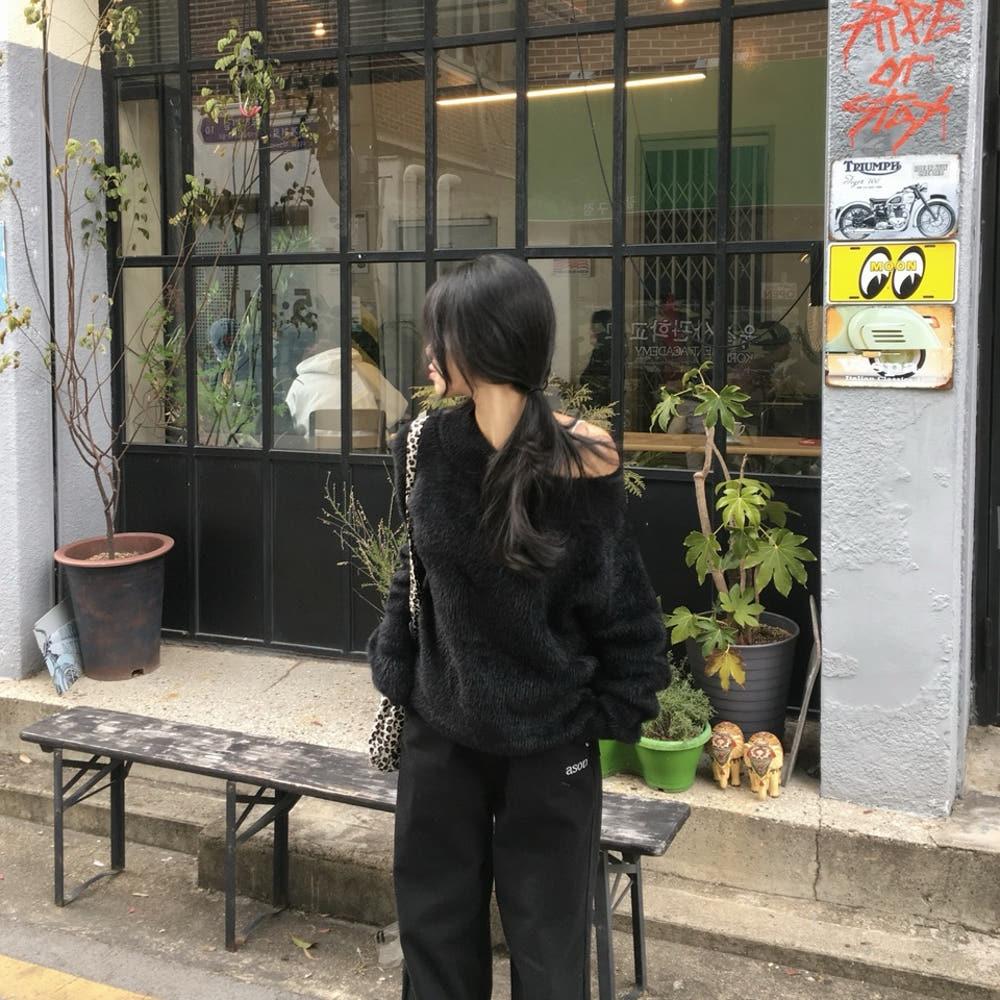 여리 포근 퍼 니트