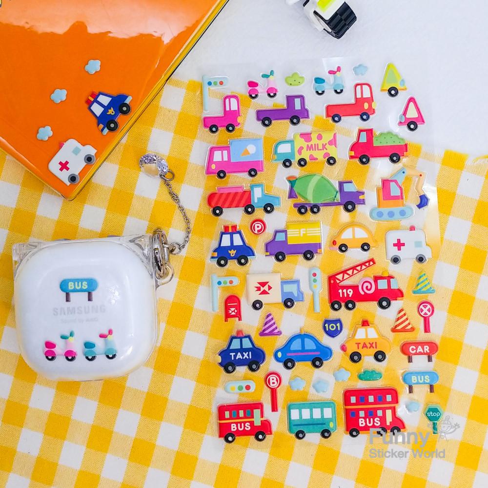 퍼니스티커 자동차 팬시 스티커  81-28 MINI CAR 작은 자동차 캐스팅 스티커