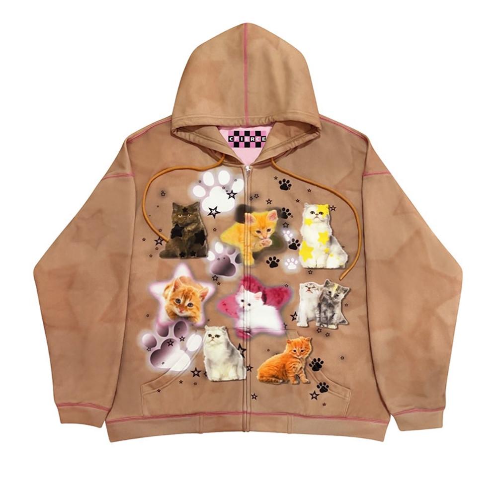 CFIERCE 씨피어스 키치 집업 후드집업 KITTY ZIP UP HOODIE 뉴진스 해린 착용