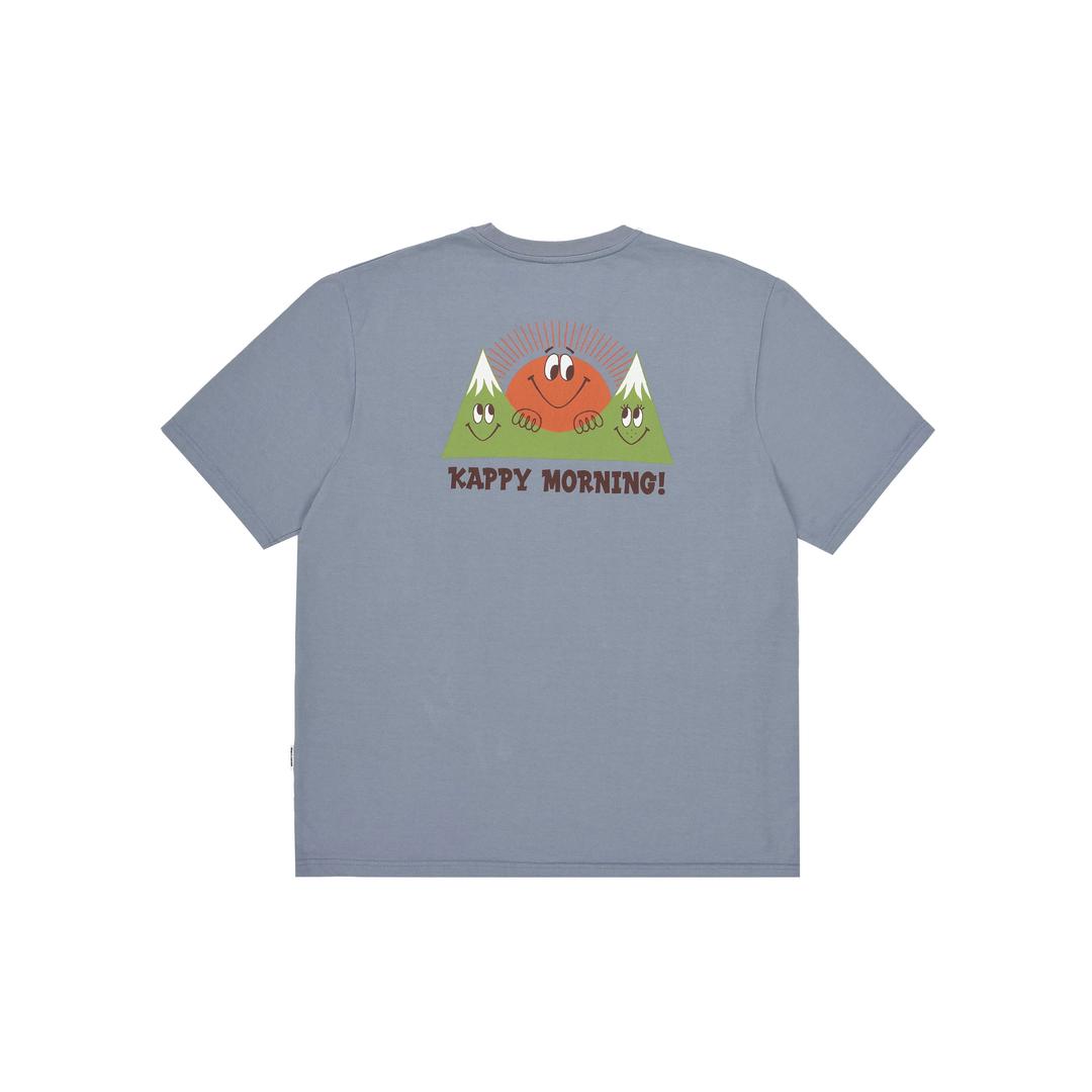 Kappy morning half t-shirt (TORU FUKUDA EDITION) dusty blue