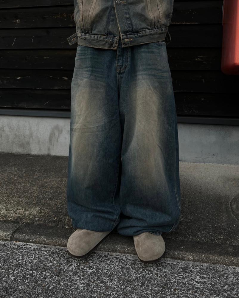 틴 이스트 와이드 데님 팬츠