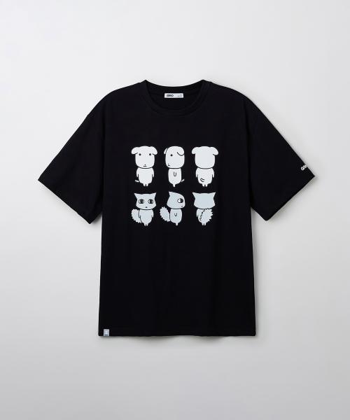[가나디] 반팔 티셔츠(BLACK)_ SPRLF38U02