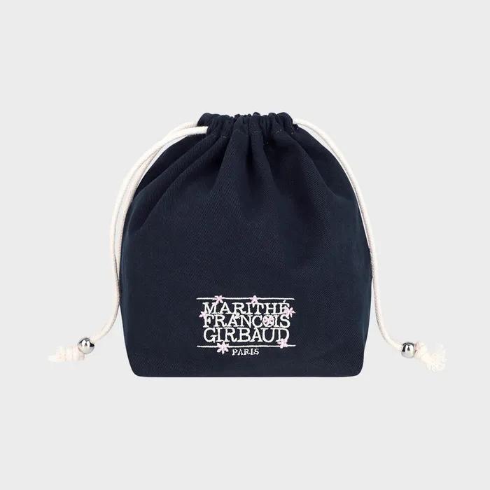 FLOWER CLASSIC LOGO STRING POUCH navy