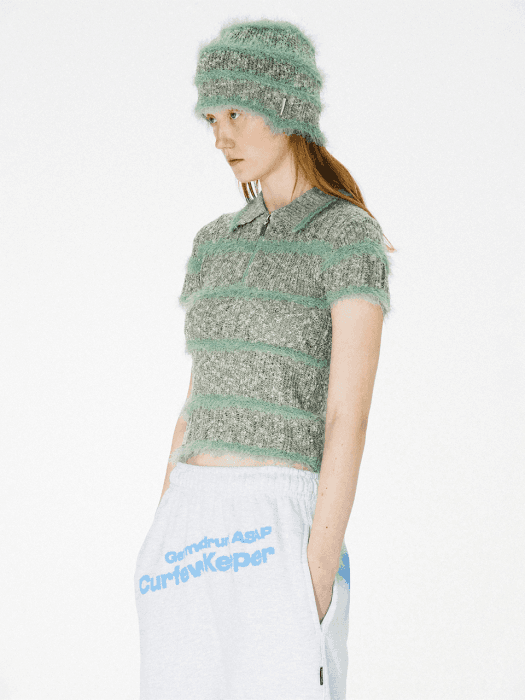 Mixed Yarn Beanie Sage