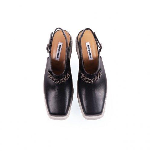 윌리스 플랫폼 로퍼 슬링백 블랙