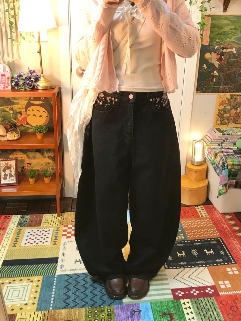 Cherry blossom denim