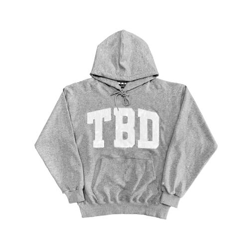 TBD BIG LOGO 패치 후드 그레이