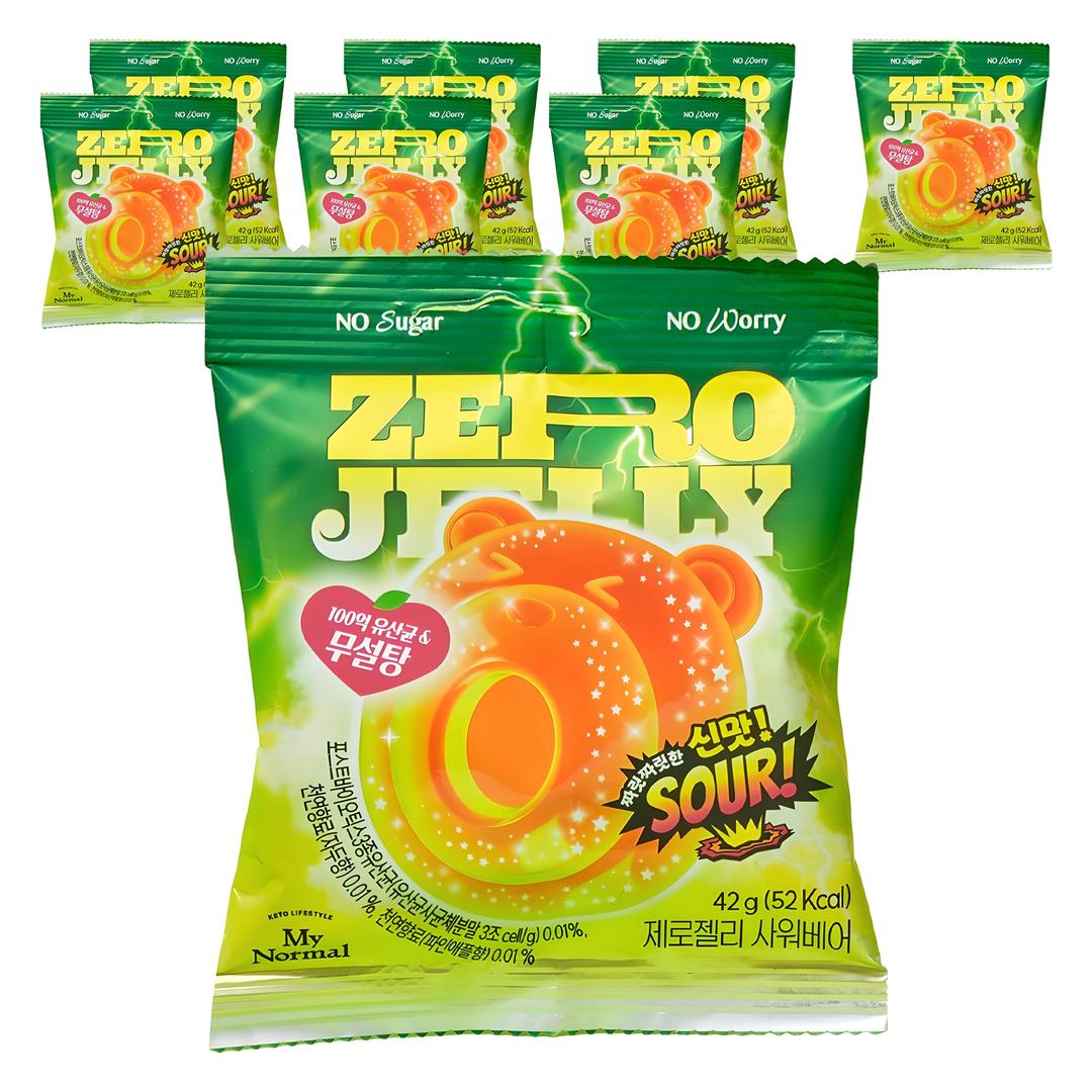 마이노멀 무설탕 제로젤리 사워베어, 42g, 8개