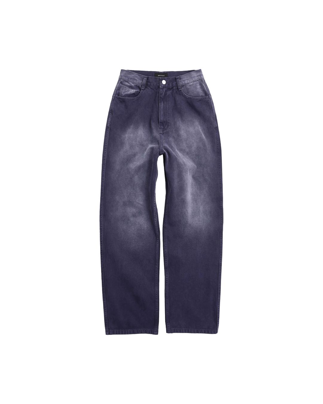 WASHED CANVAS PANT (PURPLE CHARCOAL)