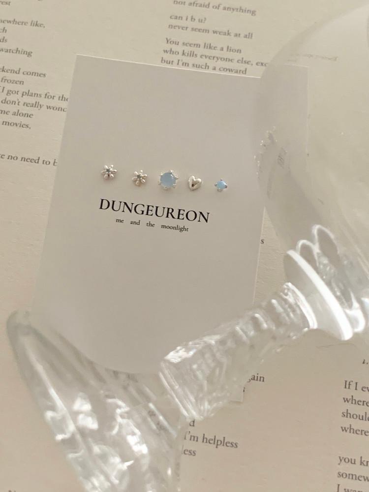 기획) [둥그런/ 925 silver] 밀키웨이 귀걸이 4 set