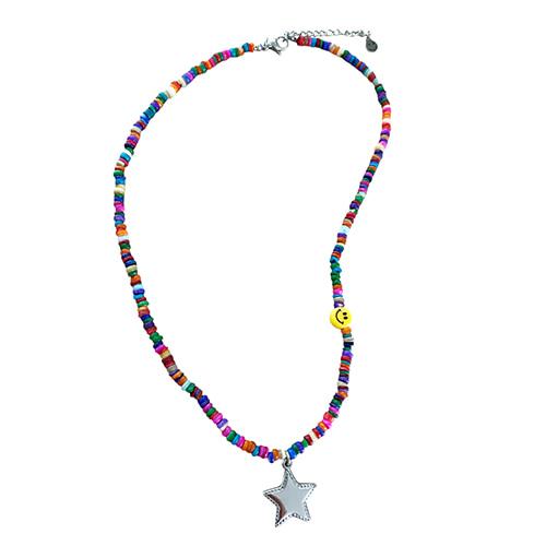 Kitsch Star Beads Necklace ((multi))