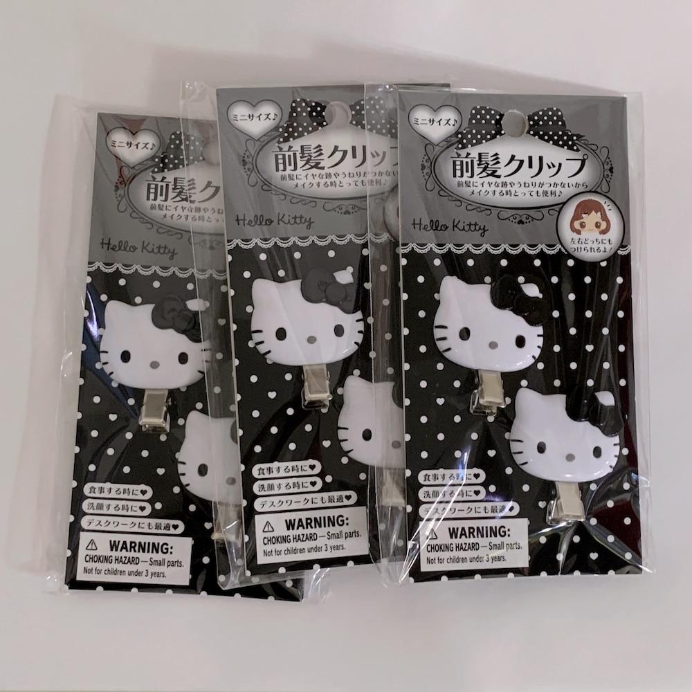 헬로키티 블랙 앞머리 헤어핀