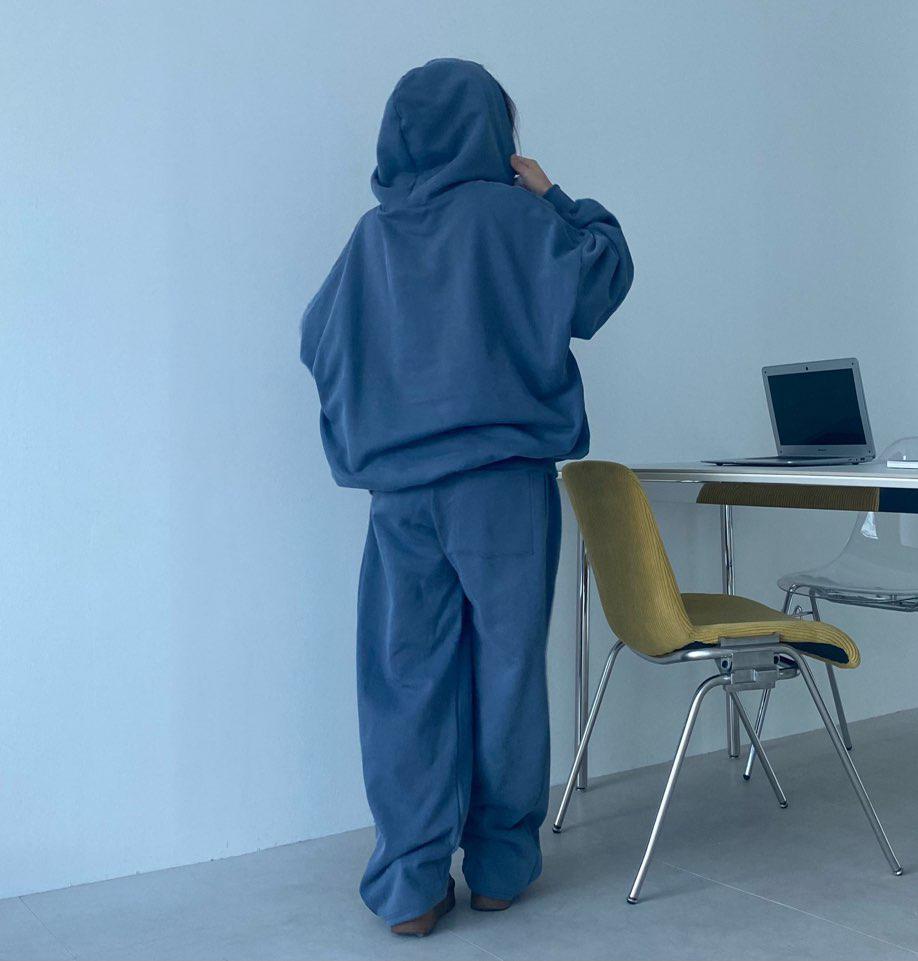 박시핏대박..💞💙3col 겨울 트레이닝 커플 빅사이즈 오버핏 유니섹스 캠핑룩 피그먼트워싱 원마일룩 핑크 후드티