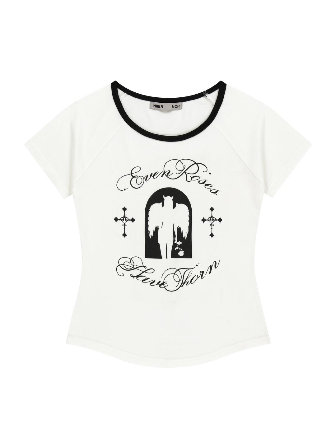 (06/13 예약배송)BAD ANGEL SLIM TEE_WHITE