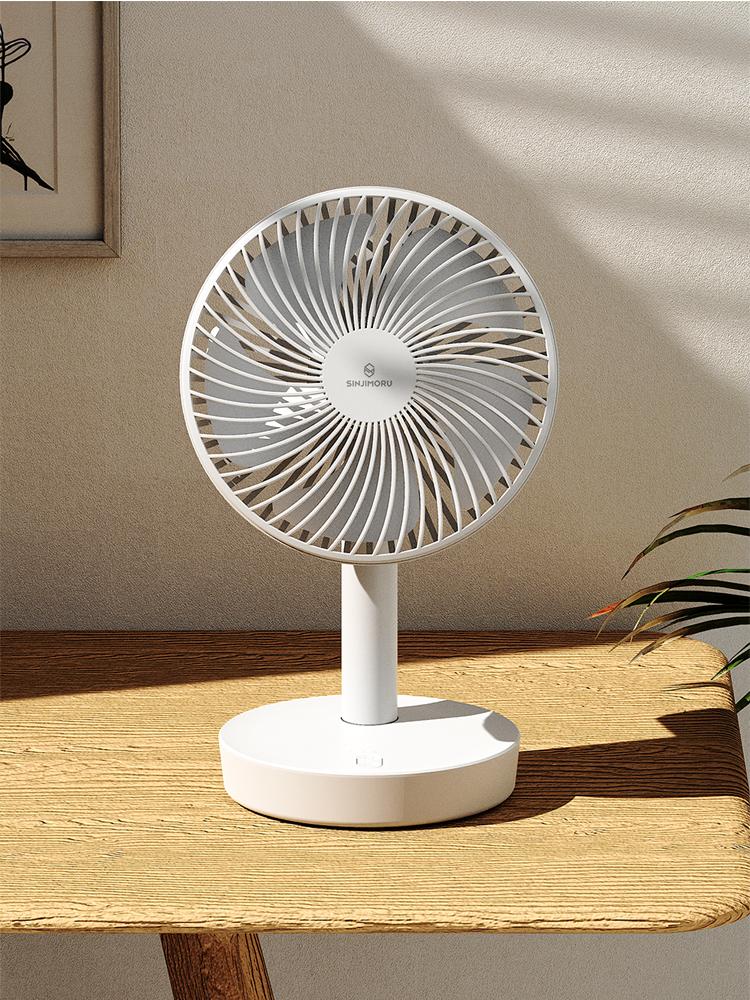 신지모루 [당일출고/저소음] 탁상용 무선 선풍기 C타입 충전 케이블동봉 회전가능 사무실 책상용 선풍기 오퓨리엠 테이블 팬