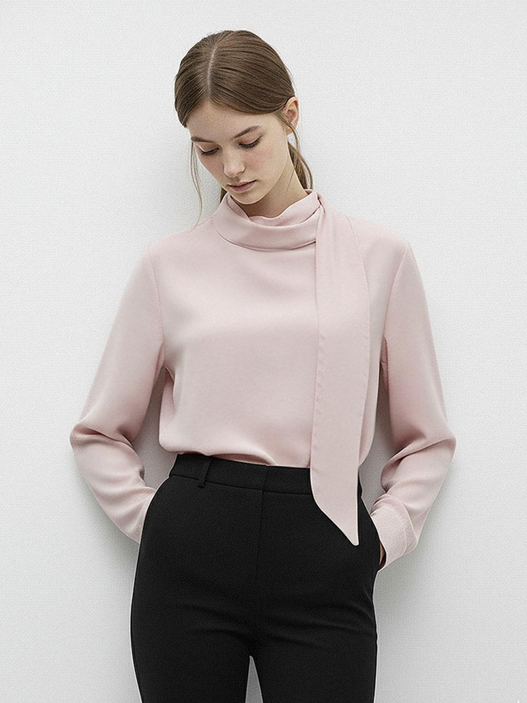 루네즈 웜 타이 블라우스