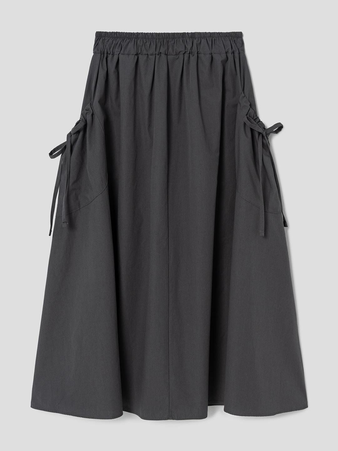 빅포켓 코튼 스커트 - 애쉬