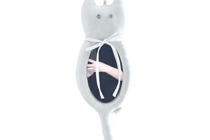 고양이 쿠션 벽거울