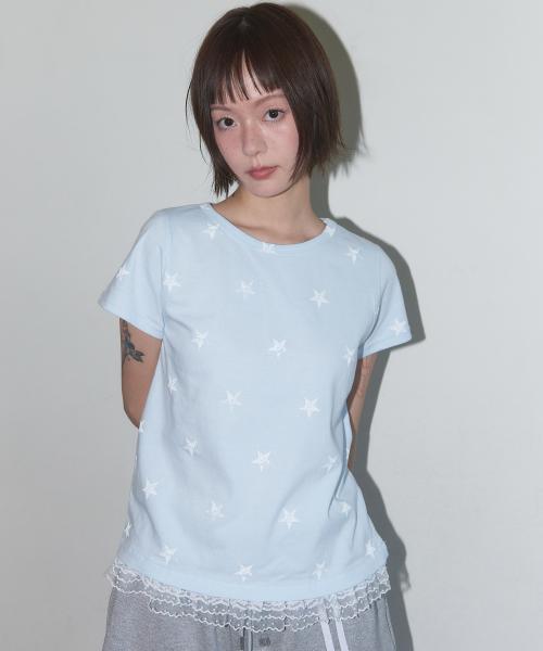 레이스 스타 레이어드 티 (SKY BLUE) F25QB118