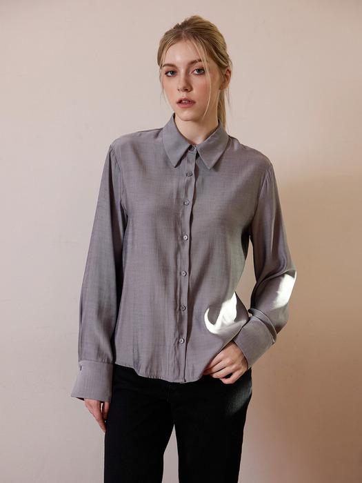 TIESET SIMPLE BLOUSE - GREY