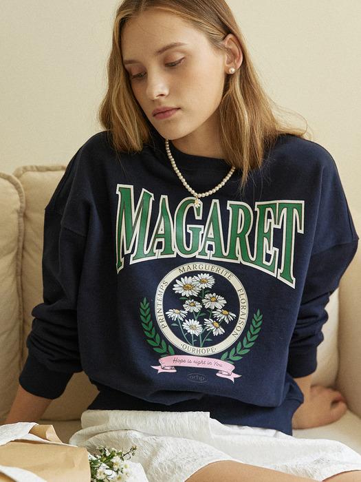 Margaret Artwork Sweatshirt - Navy