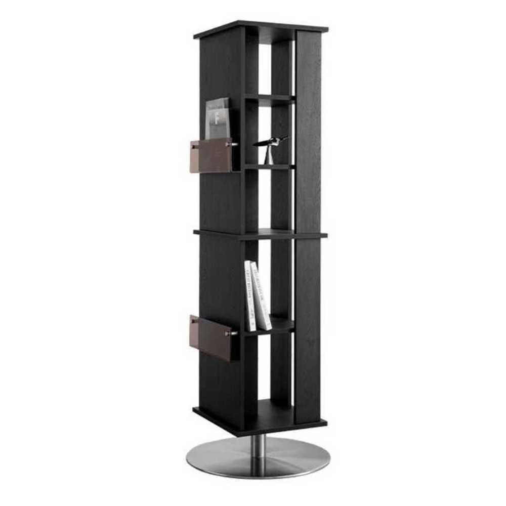 잡지거치대 매거진랙 잡지 꽂이 선반 회전식 책꽂이 원목 책장