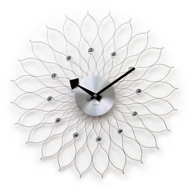 스틸로터스_실버 무소음벽시계 // MMT-420_SV