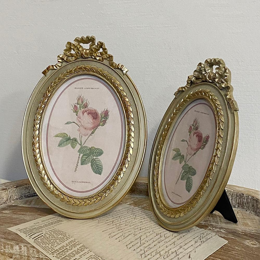 앤틱 리본 원형 액자 2size 빈티지 탁상용 벽걸이