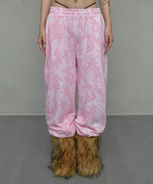 BADDIE ANGEL SWEATPANTS_PINK CAMO